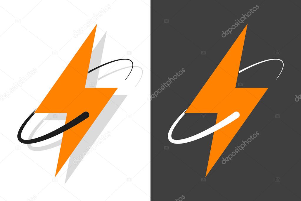 Electricity icon. Concept of energy and electric power.