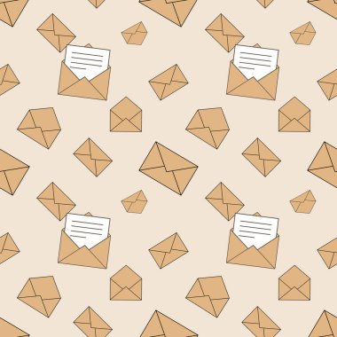 Posta zarfları kusursuz desenler. Düz biçim. 