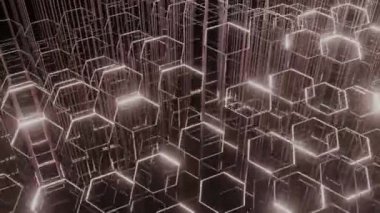 Soyut hareket grafik arkaplanı. 3B canlandırma döngüsü.