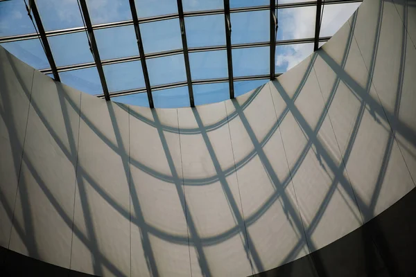 Glass Roof Skylight Window Modern Building Abstract Architectural Background — Stock Photo, Image