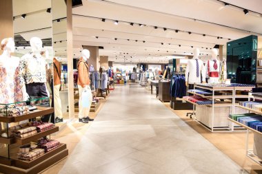 Display of fashion store in shopping mall