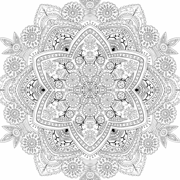 Vector Mandala. Dibujado a mano — Vector de stock