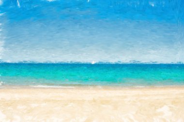 boyalı Deniz Sahil peyzaj