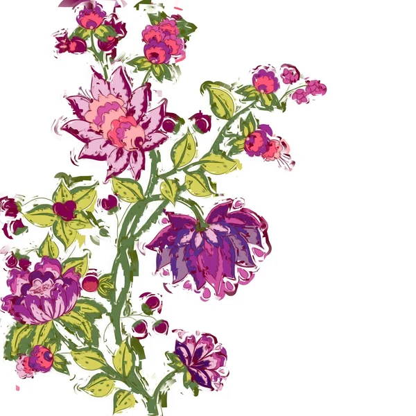 Malované květinové pozadí — Stock fotografie