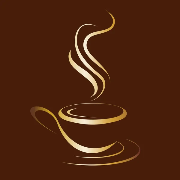 Kopje warme koffie. — Stockvector