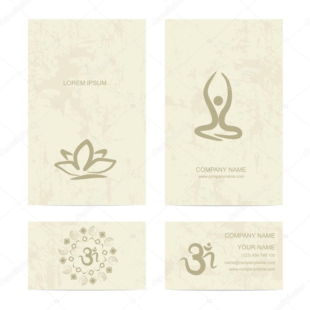 Yoga Business Card Yoga Studio Business Card Stock Vector C Nataliafrei