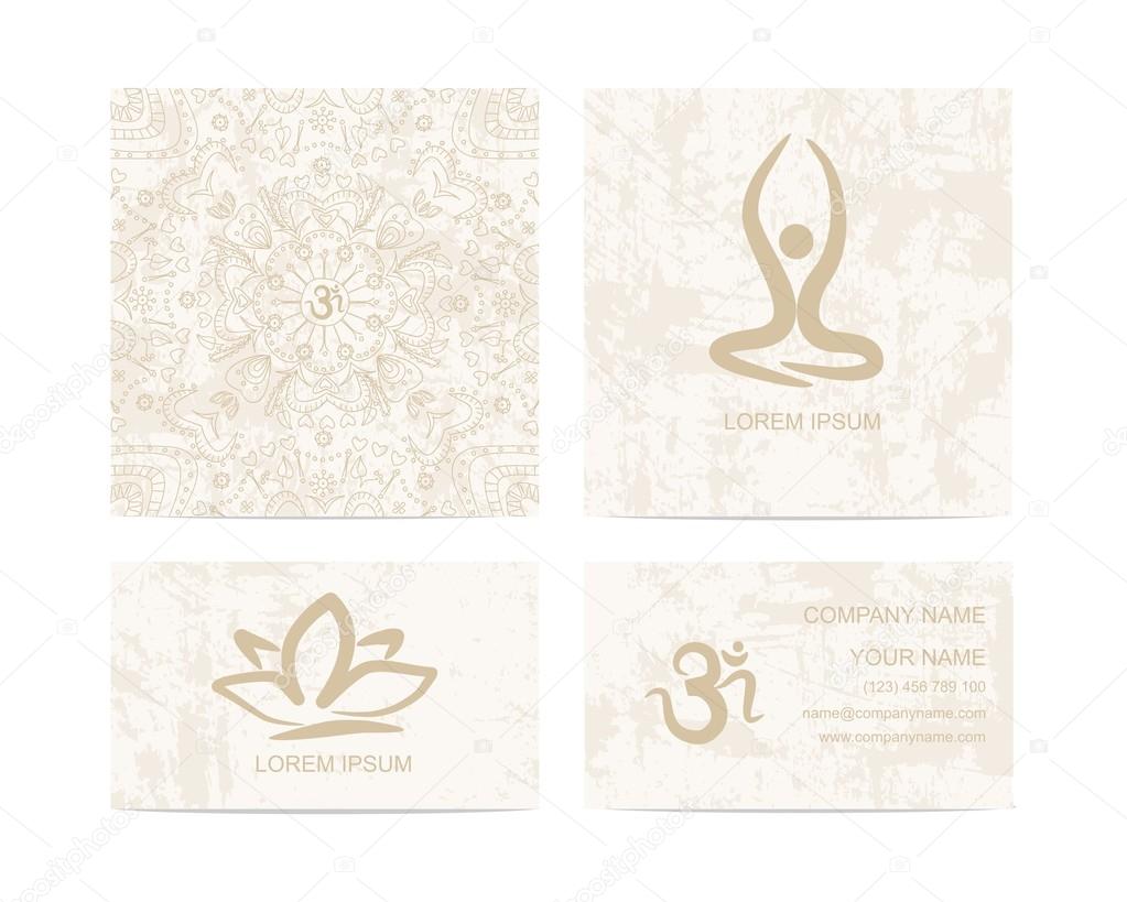 Yoga or meditation studio business card