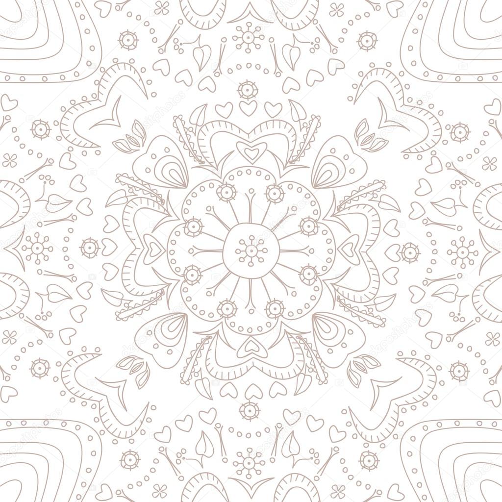 Hand drawn floral pattern