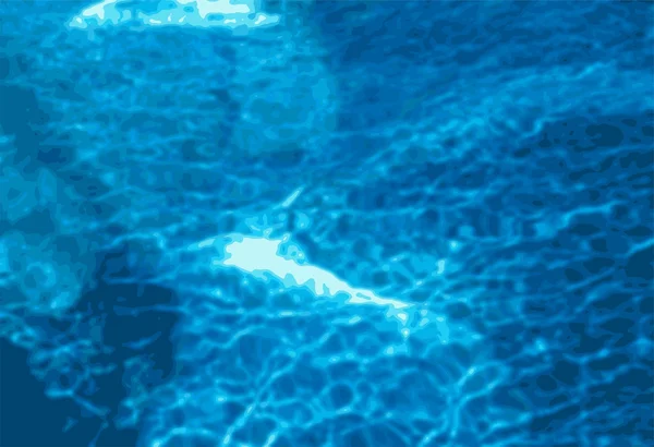 Fundo abstrato de água azul na piscina . — Vetor de Stock