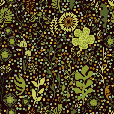 Dalları ve yaprakları kusursuz desen