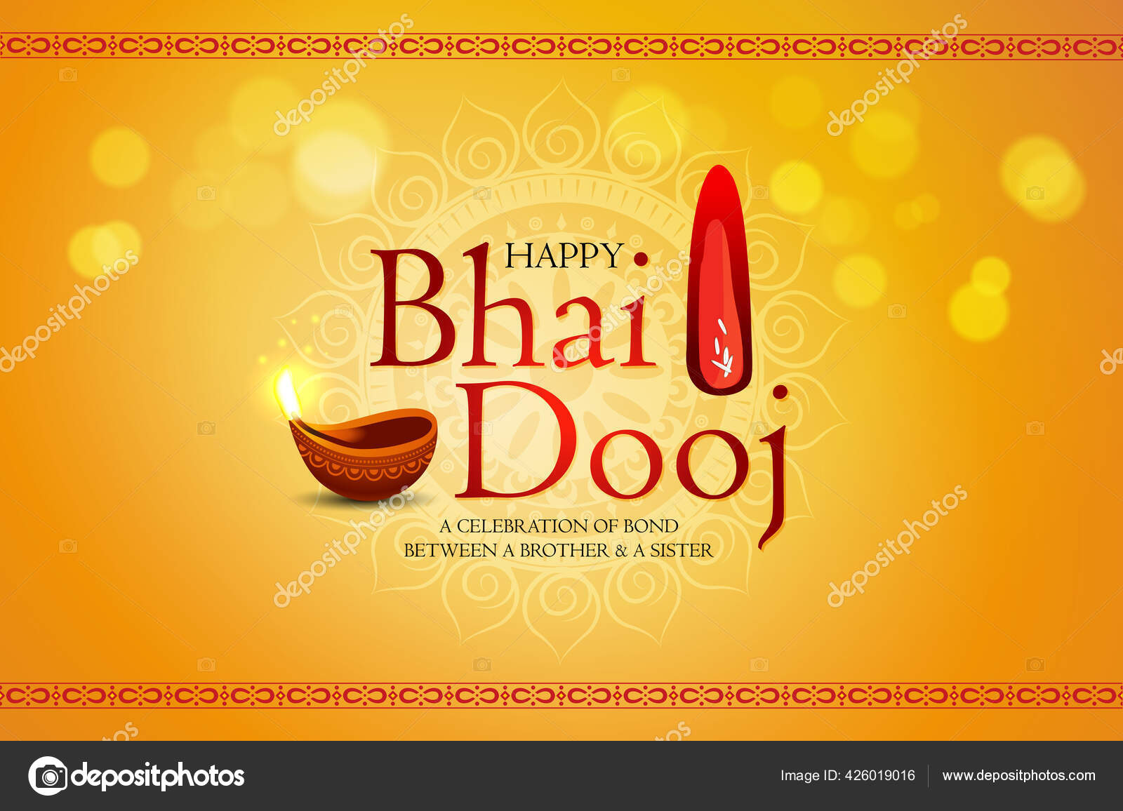 Happy Bhai Dooj Bhai Tika Bhau Beej Indian Traditional Family ...