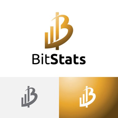 Bitcoin İş Yönetimi Para Kârı İstatistikleri Logosu.