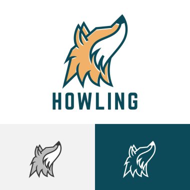 Uluyan Kurt Başı Vahşi Hayvan Doğa Logosu