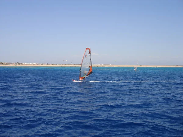 Dahab South Sinai Egitto Ottobre 2012 Windsurf Dahab Windsurfer Mare — Foto Stock