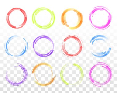 Renkli çember çiz.