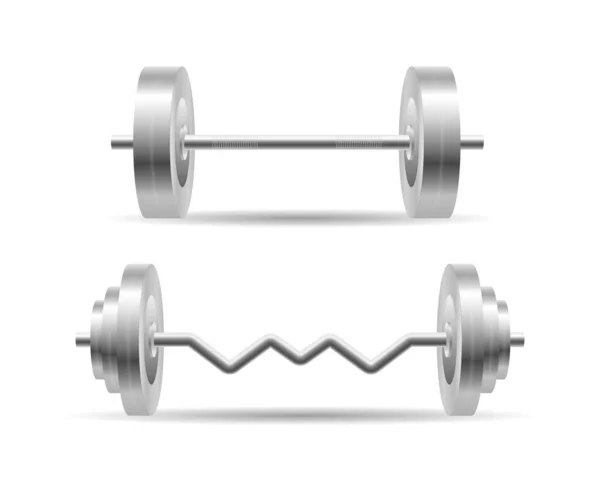 Dumbell, barbells, dumbbell. — Vector de stock