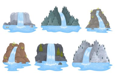 Karikatür nehri şelalesi.