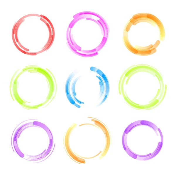 Set kleurrijke cirkel. — Stockvector