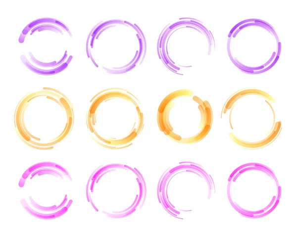 Set kleurrijke cirkel. — Stockvector