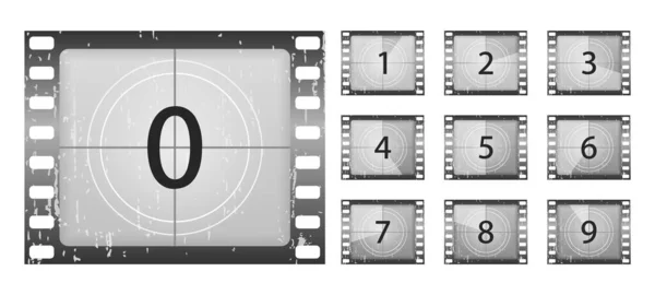 Film-Countdown. — Stockvektor