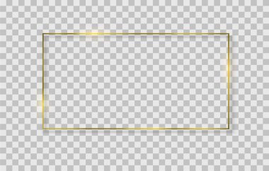 Altın parlayan çerçeve.