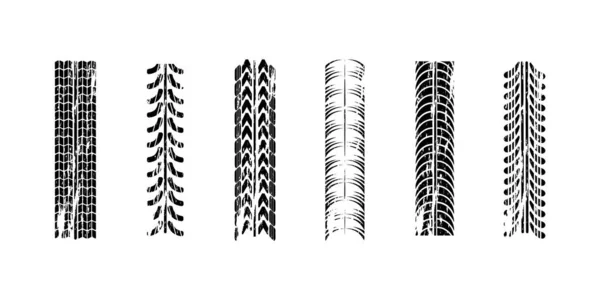 Huellas de neumáticos de coche — Vector de stock