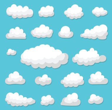 Mavi bulutlar, gökyüzü. 