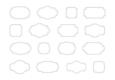 Dekoratif kaligrafik çerçeveler. 