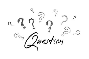 Soru işareti karalama. 