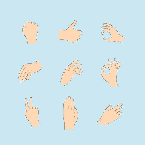 Gestures human hands. — Stock Photo, Image