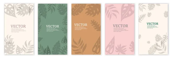 Banners, spring leaves. — Stock Photo, Image