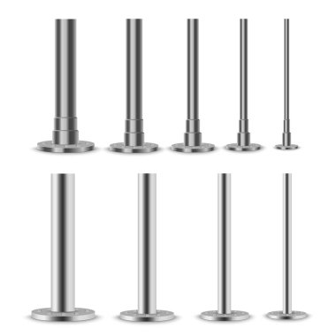 Metal sütunları ayarla.