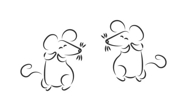 Maus, Rattengekritzel — Stockfoto