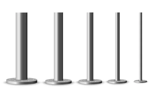 Set metal columns. — Stock Photo, Image