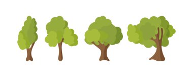 Yeşil ağaçları ayarla. 