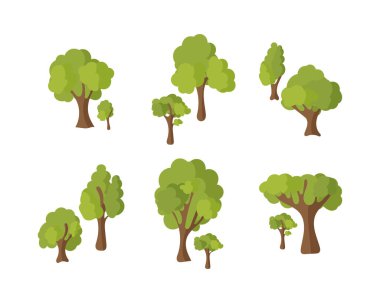 Yeşil ağaçları ayarla. 