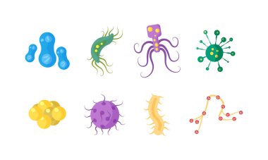 Bakteriler ve mikroplar koronavirüs.