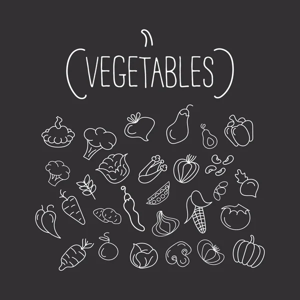 Set flat vegetables. — Stock Photo, Image