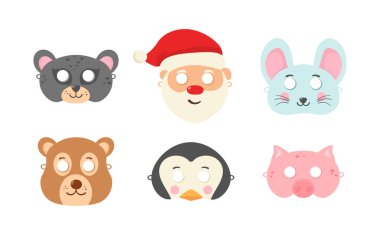 Hayvanların karnaval maskesi festivali dekorasyonu. 