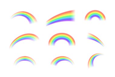 Gökyüzündeki doğal parlak gökkuşakları.