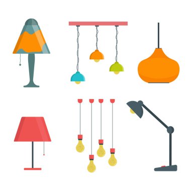 Aydınlatıcı, el feneri, zemin ve masa lambasını ayarla.