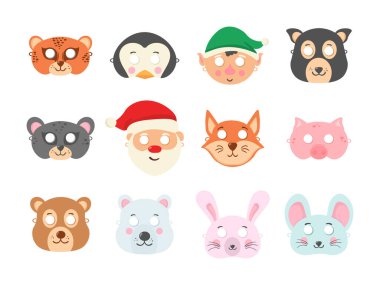 Hayvanların karnaval maskesi festivali dekorasyonu. 