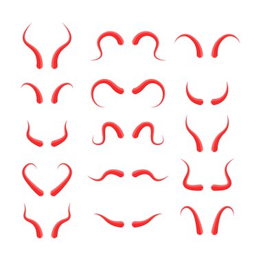 Büyük boynuz koleksiyonu, kırmızı şeytan şeytan.