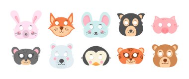 Hayvanların karnaval maskesi festivali dekorasyonu. 