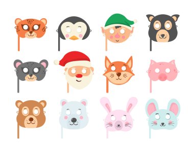 Hayvanların karnaval maskesi festivali dekorasyonu. 