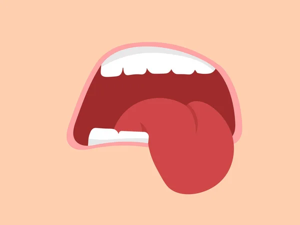 唇、舌、歯を持つ口のオプション — ストックベクタ