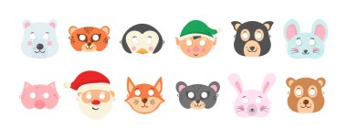 Hayvanların karnaval maskesi festivali dekorasyonu. 