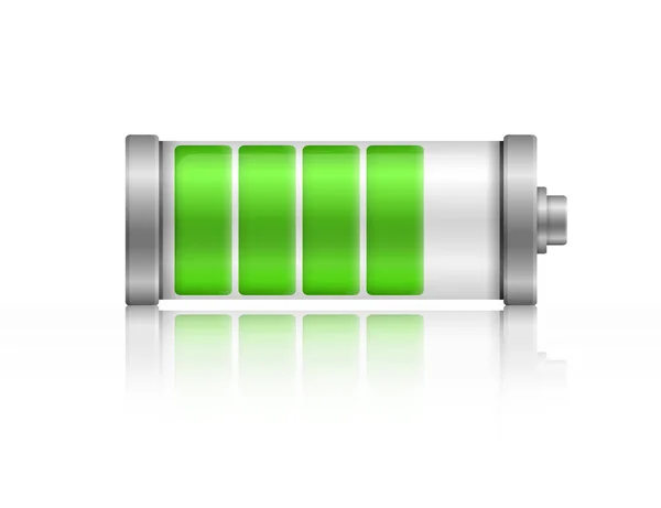 Iconen batterij laden vol vermogen energieniveau. — Stockvector