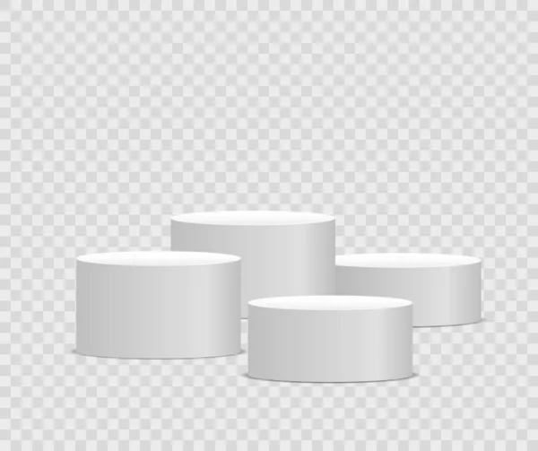 Blanco 3d podio, pedestal, plataforma, stand stage. — Vector de stock