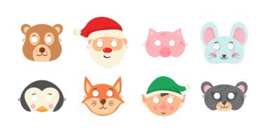 Hayvanların karnaval maskesi festivali dekorasyonu. 